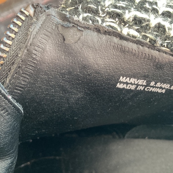 Chinese Laundry Marvel Knit Cuff Black Bootie 9.5/40.5 Ankle Boots Shoes EUC - Picture 6 of 13